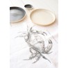 Serviette de table "Crabe" blanche