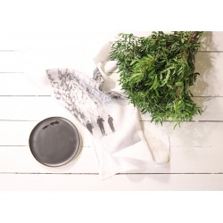 Dish towel "Forest" white