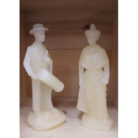 Papyrus wax woman figurine