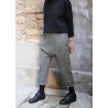 Saroual trousers, herringbone wool drap