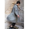 Shirt-dress, herringbone wool drap