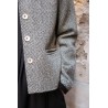 Woman jacket, herringbone wool drap