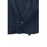 Flared jacket, indigo heavy linen