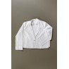 Chemise mixte, lin blanc