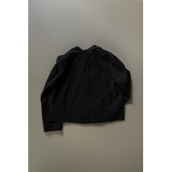 Flared jacket, black denim