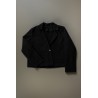 Flared jacket, black denim