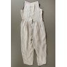 Sleveless pleated jumpsuit, natural heavy linen