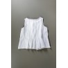 Chemise mixte, lin blanc