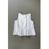 Chemise mixte, lin blanc