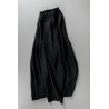 Sleeveless pleated dress, black linen