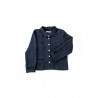 Woman jacket, indigo heavy linen