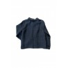 Woman jacket, indigo heavy linen