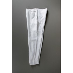 Pantalon été pour homme, lin épais blanc