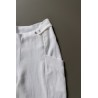 Summer trousers for man, white heavy linen