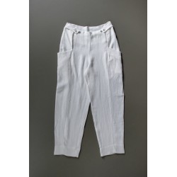 Pantalon été pour homme, lin épais blanc