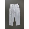 Summer trousers for man, white heavy linen