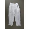 Pantalon été pour homme, lin épais blanc