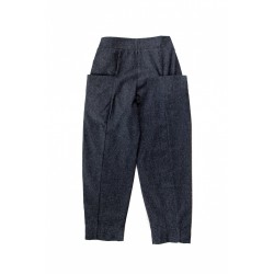 Summer trousers for man, blue recycled denim