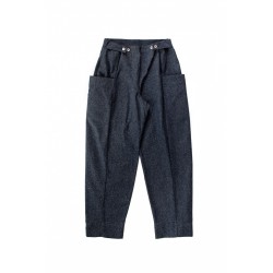 Summer trousers for man, blue recycled denim