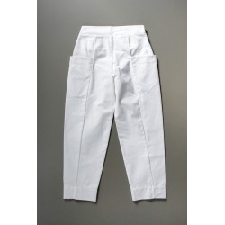 Summer trousers for man, white denim