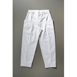 Summer trousers for man, white denim