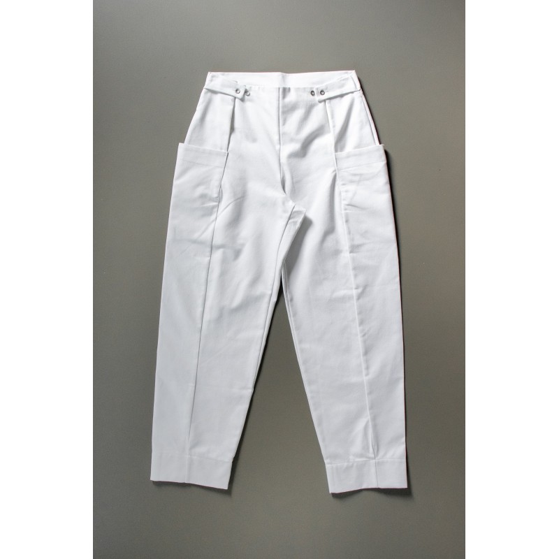 Summer trousers for man, white denim