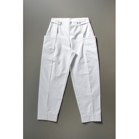 Summer trousers for man, white denim