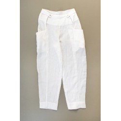 Summer trousers for man, white linen