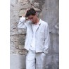 Suit jacket for man, natural heavy linen