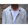 Suit jacket for man, natural heavy linen