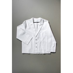 Chemise mixte, lin blanc