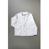 Chemise mixte, lin blanc