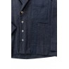 Suit jacket for man, blue recycled denim