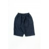 Short mixte pour homme, lin épais indigo