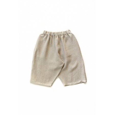 Unisex short, natural linen