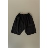 Short mixte pour homme, lin noir