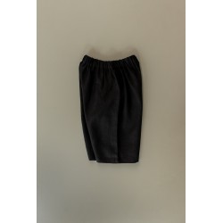 Short mixte pour homme, lin noir