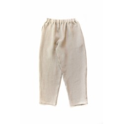 Long trousers, natural heavy linen