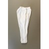 Pantalon sarouel pour homme, lin épais blanc