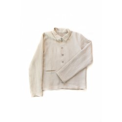 Man jacket, natural heavy linen