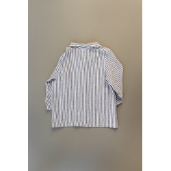 3/4 sleeves shirt, light stripes linen