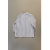 3/4 sleeves shirt, light stripes linen