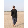 Shirt "woman", black linen