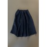 Long skirt, indigo heavy linen