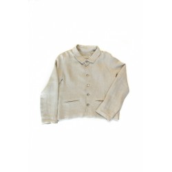 Woman jacket, natural heavy linen