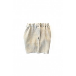 Short, natural heavy linen