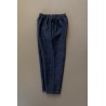 Classic trousers, indigo heavy linen