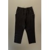 Uniform straight trousers, black linen