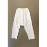 Saroual trousers, white heavy linen