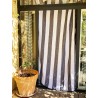 Cloth, white large stripes linen